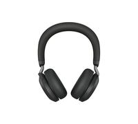 Jabra Evolve2 75 - Casque Binaural Arceau Bluetooth 5.2, Filaire/Sans Fil, Portée 30m, ANC, 8 Microphones, Autonomie 36h, Socle, Noir