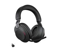 Jabra Evolve2 85 Casque PC sans fil - Casque stéréo avec suppression du bruit certifié UC avec batterie longue durée - Adaptateur Bluetooth USB-C - Noir (renouvelé)