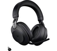 Jabra Evolve2 85 MS Micro-casque supra-auriculaire Bluetooth, filaire Stereo noir Suppression du bruit du microphone volume réglable, affichage de la charge de