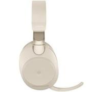 Jabra Evolve2 85 MS Stereo - Micro-casque - circum-aural - Bluetooth - sans fil, filaire - Suppresseur de bruit actif - jack 3,5mm - isolation acoustique - beige - Certifié pour Microsoft Teams Beige