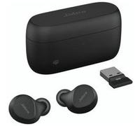 Jabra Evolve2 Buds MS - Écouteurs sans fil avec micro - intra-auriculaire - Bluetooth - Suppresseur de bruit actif - USB-A via adaptateur Bluetooth - isolation acoustique - noir - Certifié pour Micros