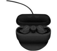 Jabra Evolve2 Buds UC - Écouteurs sans fil avec micro - intra-auriculaire - Bluetooth - Suppresseur de bruit actif - USB-C via un adaptateur Bluetooth - isolation acoustique - noir - certifié Zoom, Op