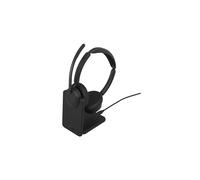 Jabra Evolve3 45 - Casque sans fil à double port USB-A avec réduction active du bruit (ANC) | Certifié pour Microsoft Teams | Socle de recharge inclus