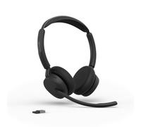 Jabra Evolve3 45 Casque sans Fil Bluetooth stéréo avec Micro, UC, USB-A | Adaptateur Bluetooth USB-A, batterie de 21 h, léger, perche micro relevable, pour les applications de réunion en ligne, noir