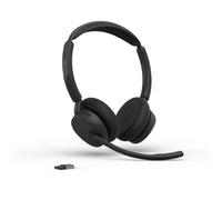 Jabra Evolve3 45 Duo USB-A UC Casque Sans Fil Casque sans fil duo avec connectivité USB-A, ANC, 3 microphones ClearVoice™ et certification UC pour des