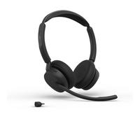 Jabra Evolve3 45 Duo USB-C MS Casque Sans Fil Casque sans fil duo certifié Microsoft Teams avec connexion USB-C, ANC, 3 microphones ClearVoice™ et