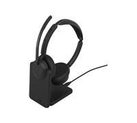 Jabra Evolve3 45 - Casque sans fil à double port USB-A avec réduction active du bruit (ANC) | Certifié pour Microsoft Teams | Socle de recharge inclus