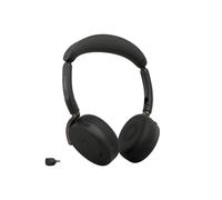 Jabra Evolve3 65 Flex USB-C MS Casque ANC sans fil Casque professionnel pliable sans perche micro, avec réduction active du bruit adaptative,