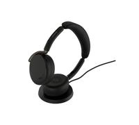 Jabra Evolve3 65 Flex USB-C UC Casque ANC sans fil + socle Casque professionnel UC pliable sans perche microphone, avec réduction active du bruit
