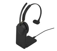 Jabra Evolve3 65 Mono USB-A UC + Socle Casque Bluetooth UC avec ANC adaptatif, ClearVoice et socle de recharge, idéal pour des appels clairs tout en