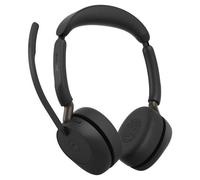 Jabra Evolve3 65 MS - Micro-casque - sur-oreille - Bluetooth - sans fil, filaire - Suppresseur de bruit actif - USB-A via adaptateur Bluetooth, USB-C - Optimisé pour Microsoft Teams, certifié Zoom, Wo