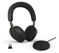 Jabra Casque sans fil Evolve3 75 – Bluetooth USB-A, certifié Microsoft Teams, socle