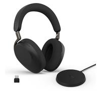 Jabra Evolve3 85 Casque Bluetooth sans Fil avec Micro, Noir | Avec Station de Charge, Adaptateur USB-C, IA Appel Vocal, ANC Adaptative, Batterie 25h, Compatible Applications de Réunion