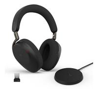 Jabra Evolve3 85 Casque Over-Ear Bluetooth sans Fil avec Micro et Station de Charge pour Travail, USB-A, IA Appel Vocal, ANC Adaptative, 25h, MS Teams Certifié, Noir