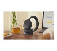 Jabra Evolve3 85 UC - Micro-casque - circum-aural - Bluetooth - sans fil, filaire - Suppresseur de bruit actif - jack 3,5mm, USB-A via adaptateur Bluetooth - isolation acoustique - noir - avec socle d