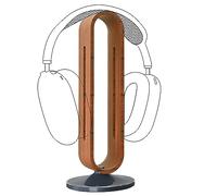 Jabra GEEKRIA Support en bois en alliage d'aluminium pour casque supra-auriculaire, support de casque de jeu, support d'affichage de bureau avec base lourde solide compatible avec Sony, Bose, Shure