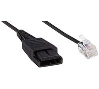 Jabra GN1216 pour Avaya 0.8m Câble DROIT QD -> RJ9 (Pour téléphone Avaya serie 96xx, 16xx)