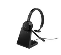 Jabra Casque Evolve 65 TE – Filaire et sans fil, USB Type-A, Bluetooth, Socle de chargement Noir