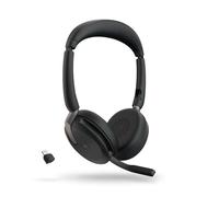 Jabra Evolve2 65 Flex Link380c MS Stereo - Micro-casque stéréo sans fil avec USB-C - certifié pour Microsoft Teams