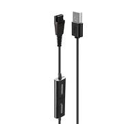 Lindy Câble pour casque micro USB mâle Déconnexion rapide mâle 58 cm Noir