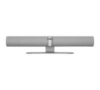 Jabra PanaCast 50 Barre vidéo panoramique 4K UHD 8200-237 - Réseau multi-caméras 13 MP, zoom 6x, champ de vision de 180 degrés, 8 microphones, 4 haut-parleurs, RJ-45, USB (renouvelé) (gris, support de