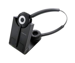 Jabra Pro 930 Duo UC Casque Stereo DECT sans Fil - Optimisé pour Communications Unifiées, Antibruit et Autonomie d'une Journée - Pour Logiciels Softphones en Europe - Prise UE