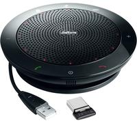 Jabra Speak 510+ UC (inkl. Link 370 Mini USB Adapter) Haut-parleur de conférence Bluetooth, USB 2.0 noir