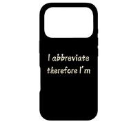J'abrège Therefore I'm Funny Pun Vintage English Teacher Coque pour iPhone 17 Pro