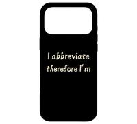 J'abrège Therefore I'm Funny Pun Vintage English Teacher Coque pour iPhone 17 Pro Max
