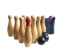 Jac & Mok Jeu de bowling en bois, jeu de quille, jeu de lancer en plein air