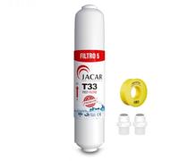 Jacar - Post-filtre à charbon actif. Filtre pour la reminéralisation de l'eau. Saveur eau minérale 100x100. Universel pour osmose inverse 5 étapes