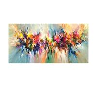 JACBON Affiche d'art graffiti moderne et coloré, art abstrait, impression sur toile, peinture d'art de luxe 50 x 100 cm (20 x 39 pouces) Cadre interne
