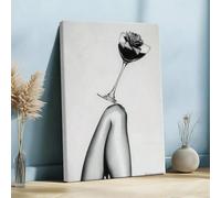 JACBON Affiche Martini à talons noirs, art mural vintage, femme, impression, photos, mode, luxe, peinture, décoration d'intérieur, 60 x 80 cm, cadre interne