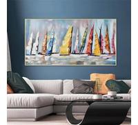 JACBON Affiches de voilier Impressions sur toile Bateau abstrait Peinture murale Art photo pour salon Décoration de la maison 30x60cm Sans cadre