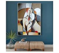 JACBON Femme de rêve abstraite de Picasso célèbres peintures sur toile œuvres d'art pour salon moderne décoration murale cadre prêt à accrocher 30x40 cm (12x16 pouces) cadre interne