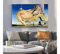 JACBON Salvador Dali, Visage du Grand Masturbateur, Impression sur toile, Art mural, Photos pour salon, 30x40cm (12x16 pouces), Sans cadre