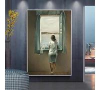 JACBON Salvador Dali woman in the window paintings on canvas posters and prints surrealism wall art paintings decoration(40x60cm)