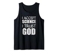 J'accepte la Science J'Ai Confiance en Dieu Chrétien Croyant Religieux Débardeur