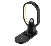 Jacenvly 4-en-1 Chargeur sans fil 15W Veilleuse LED, Support de téléphone portable, Lampe de chevet pliable avec variateur tactile pour