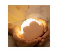 Jacenvly LED Christmas Lights, Cute Portable Cloud Night Light for Kids & Nursery, 2 Color, Dimmable, Rechargeable, Compatible with USB Charging