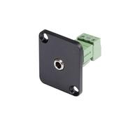 Jack 3.5 mm embase femelle, contacts droits HI-J35SEFD-S Nombre de pôles (num): 3 stéréo noir