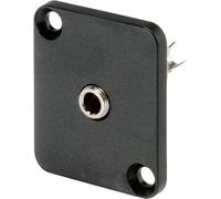 Jack 3.5 mm embase femelle, contacts droits Hicon HI-J35SEFD Nombre de pôles: 3 stéréo noir 1 pc(s)