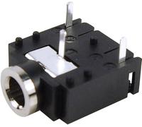 Jack 3.5 mm embase femelle horizontale Cliff FC68131 Nombre de pôles: 3 stéréo noir