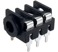 Jack 3.5 mm embase femelle horizontale Cliff FCR1295 Nombre de pôles: 3 stéréo noir