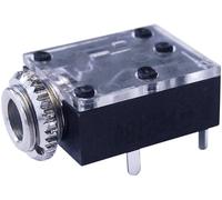 Jack 3.5 mm embase femelle horizontale Cliff FT6320 Nombre de pôles: 3 stéréo noir