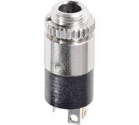 Jack 3.5 mm embase femelle, verticale Hicon HI-J35SEF Nombre de pôles: 3 stéréo argent