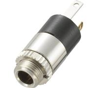 Jack 3.5 mm embase femelle, verticale TRU COMPONENTS 718600 Nombre de pôles: 3 stéréo argent