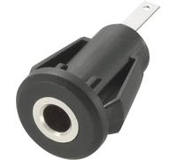Jack 3.5 mm embase femelle, verticale TRU COMPONENTS 718672 Nombre de pôles: 2 mono noir