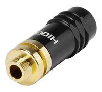 Jack 3.5 mm Femelle, Droit Hicon HI-J35S-SCREW-F Nombre de pôles: 3 stéréo Noir 1 pc(s)