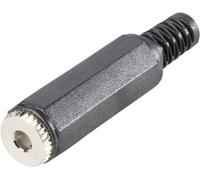 Jack 3.5 mm femelle, droit TRU COMPONENTS TC-2517031 Nombre de pôles: 4 stéréo noir 100 pc(s)
